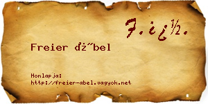 Freier Ábel névjegykártya