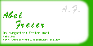 abel freier business card