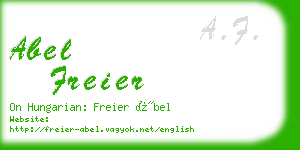 abel freier business card